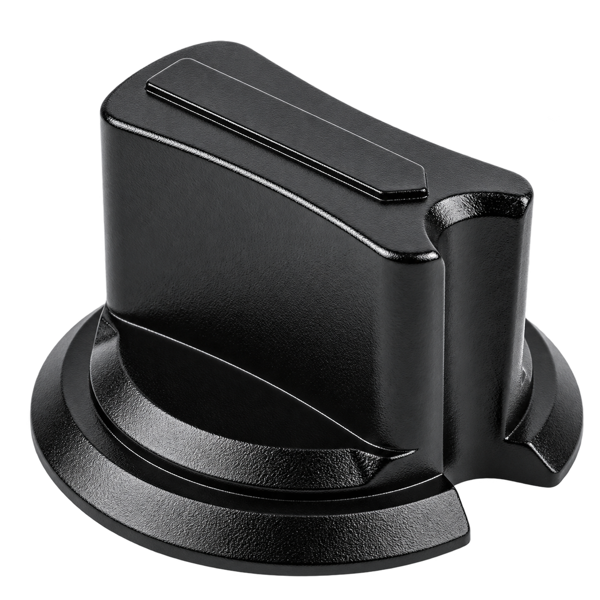 RSR aluminium black anodised front rotary knob – single shown; supplied as a set of four